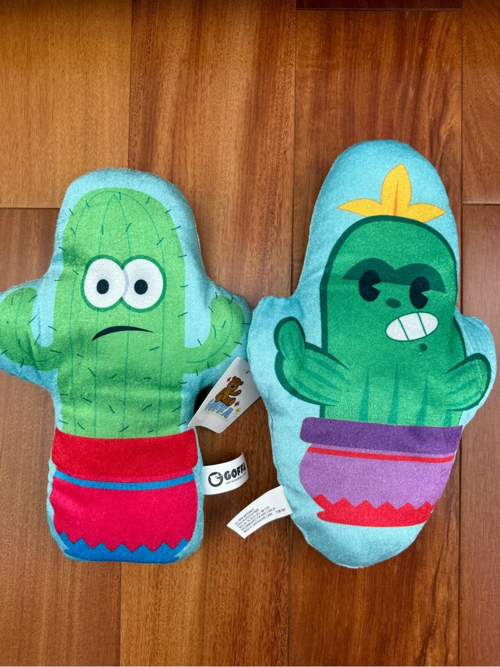 Offi Green Cactus Plush Duo with Red & Purple Pots